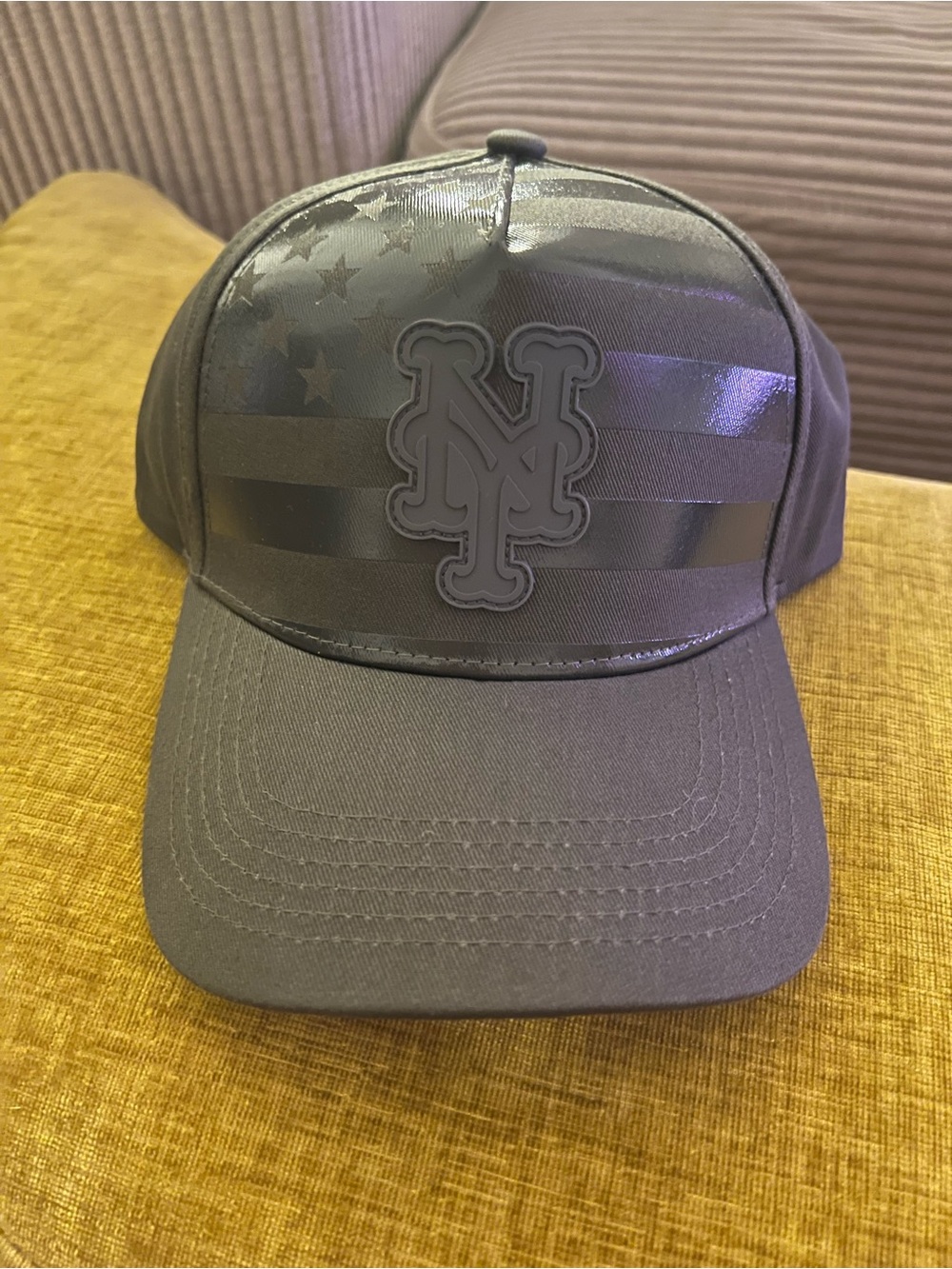 New York Mets Military Appreciation Night 2026 Black Logo Flag Baseball Cap